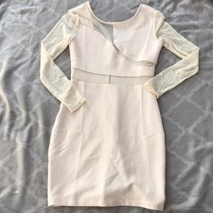 Suade and mesh bachelorette dress